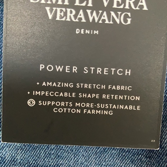 Simply Vera Vera Wang straight power stretch jean with side stripe size 6 or 14 - Picture 6 of 17